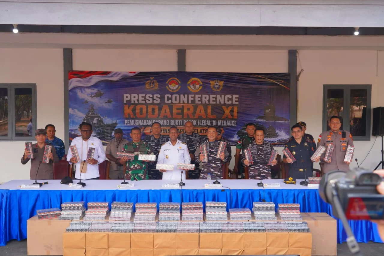 Pangdam XXIV/MT Hadiri Pemusnahan 1,4 Juta Rokok Ilegal, Perkuat Sinergi Jaga Ekonomi Papua Selatan