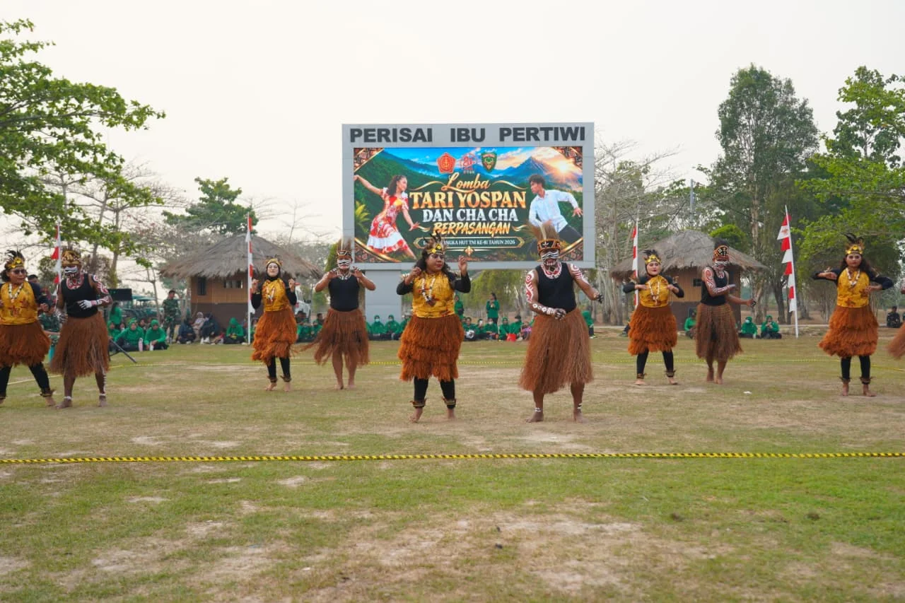 HUT KE-81 TNI, PANGDAM XXIV/MT GERAKKAN PELESTARIAN BUDAYA PAPUA LEWAT LOMBA YOSPAN DAN CHA-CHA