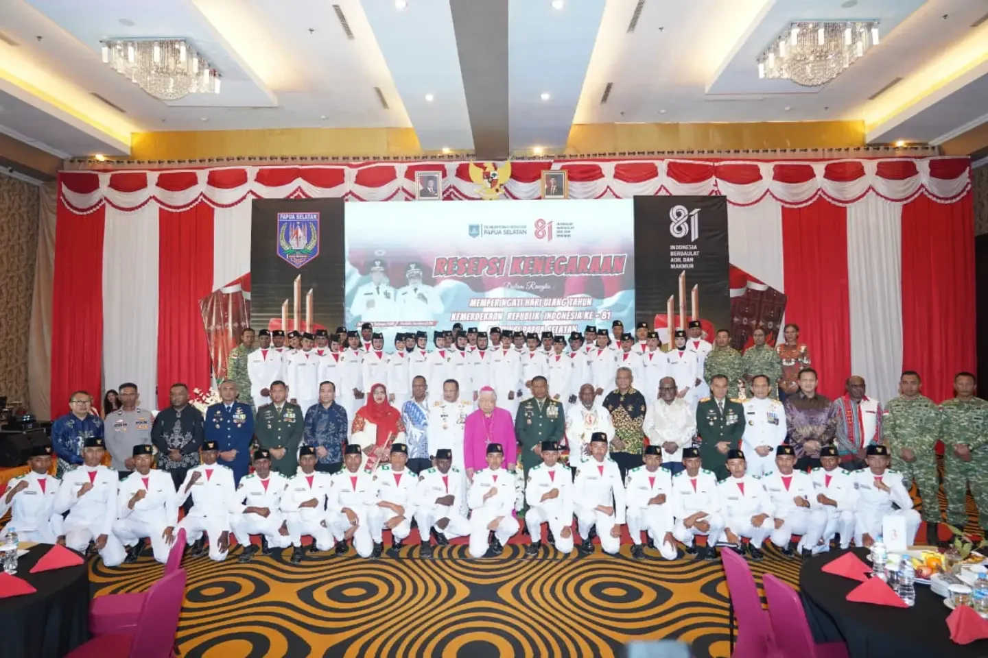 Pangdam XXIV/MT Hadiri Resepsi Kenegaraan, Tegaskan Semangat Kebersamaan dan Persatuan di Papua Selatan