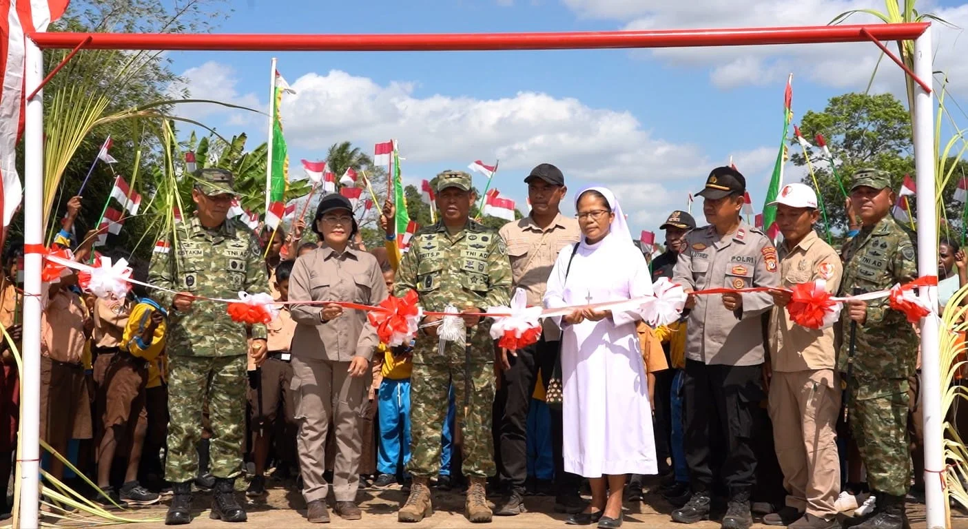 Wujudkan Harapan Baru bagi Masyarakat Papua Selatan, Pangdam XXIV/Mandala Trikora Resmikan Jembatan Garuda