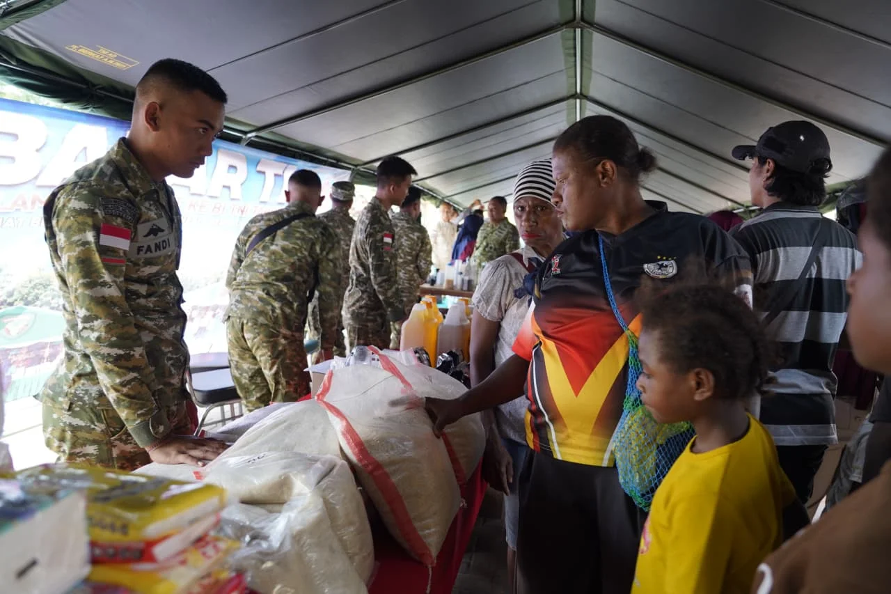 Bazar Murah HUT ke-81 TNI Hadir di Merauke, Sembako Terjangkau dan UMKM Lokal Ikut Bergeliat