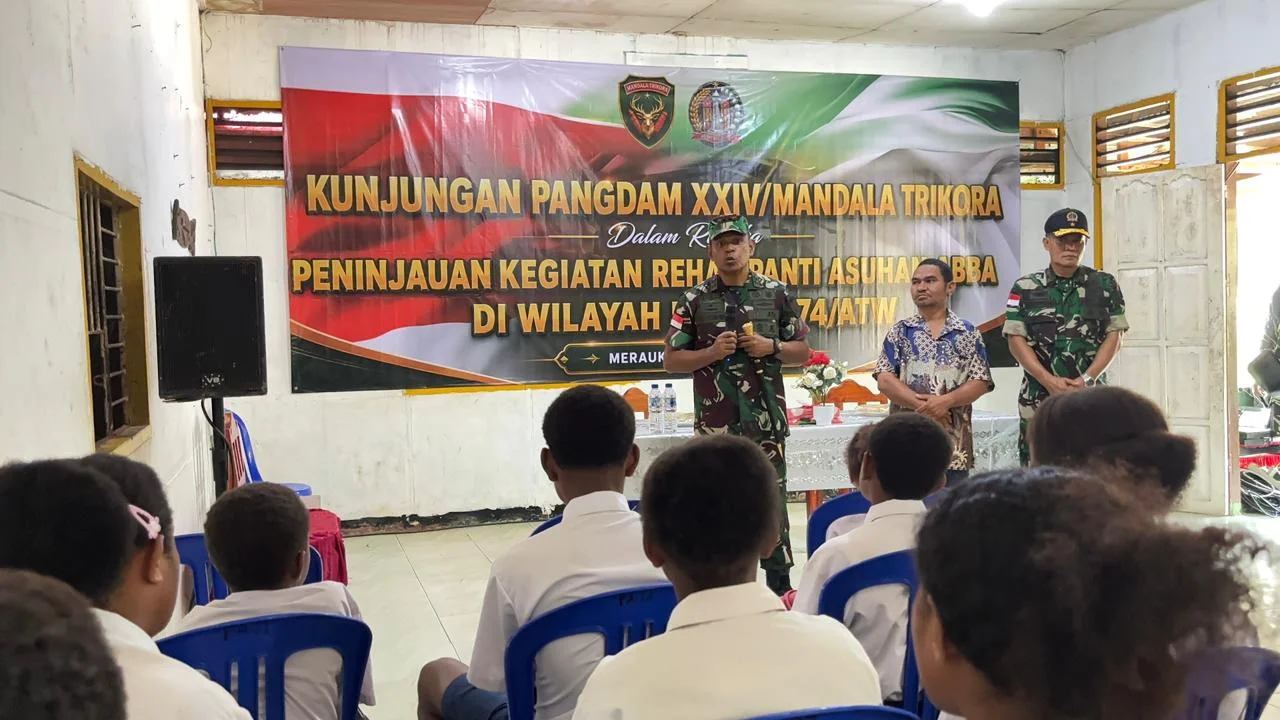 Pangdam XXIV/Mandala Trikora Beri Semangat Anak Panti Abba Merauke: Jangan Minder, Terus Kejar Cita-Cita