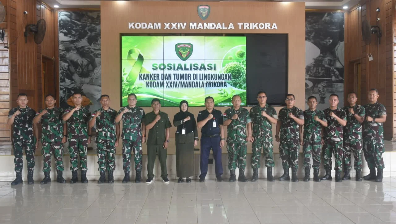 Kodam XXIV/MT Gandeng YSKI Tingkatkan Kesadaran Prajurit dan Persit tentang Bahaya Kanker dan Tumor